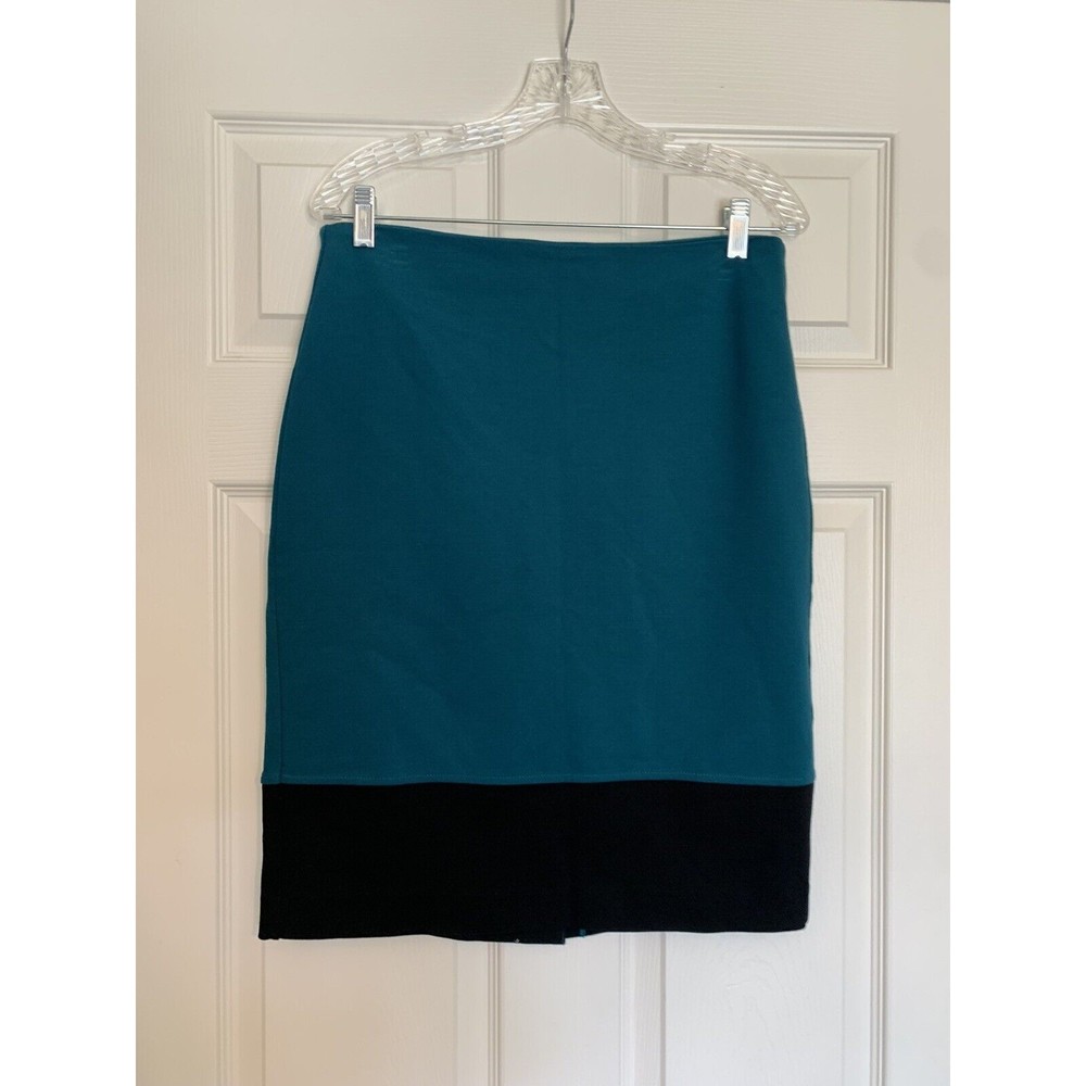 Talbots Size 8 Color Block Teal Black Two Tone St… - image 1